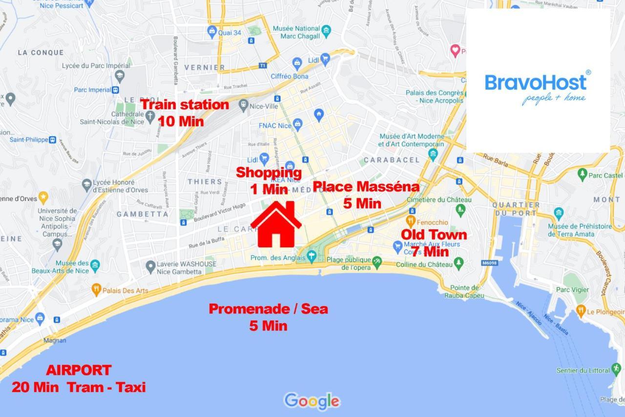 Apartamento Grimaldi Centrale 5 Pers Wi-Fi Ac Niza Exterior foto